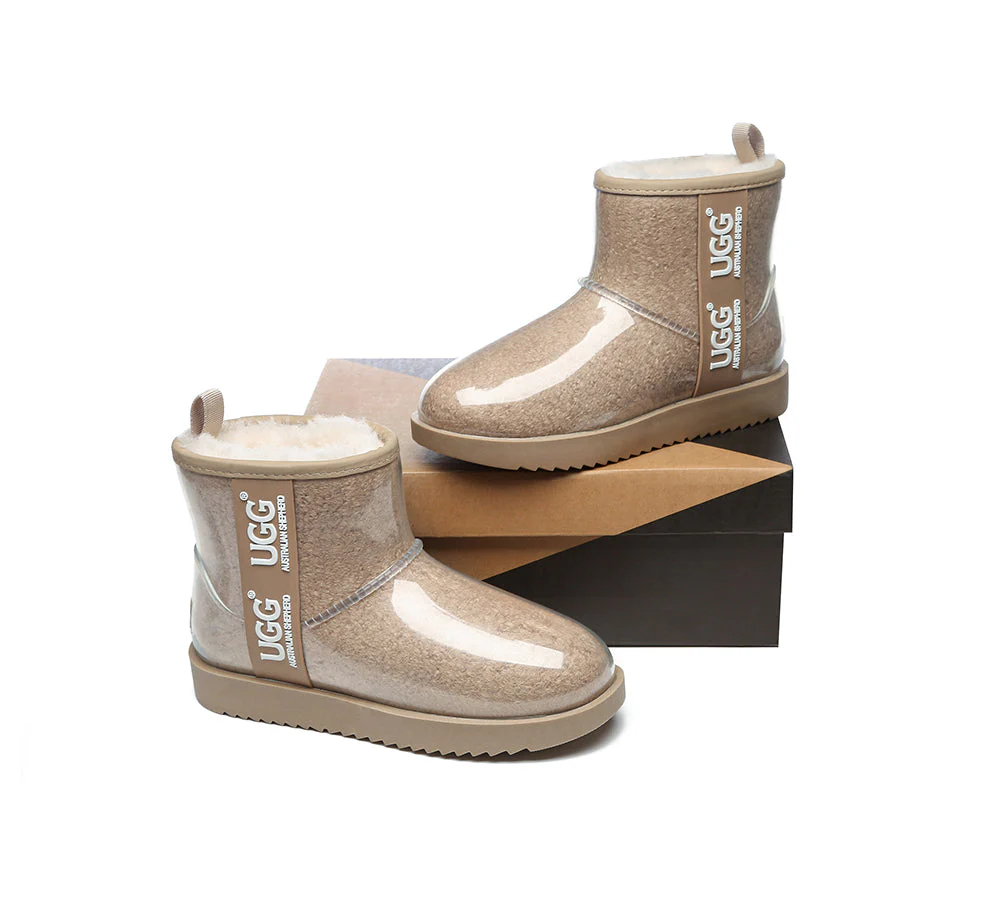 AUSTRALIAN SHEPHERD? UGG Boots Women Clear Waterproof Shearling Coated Classic