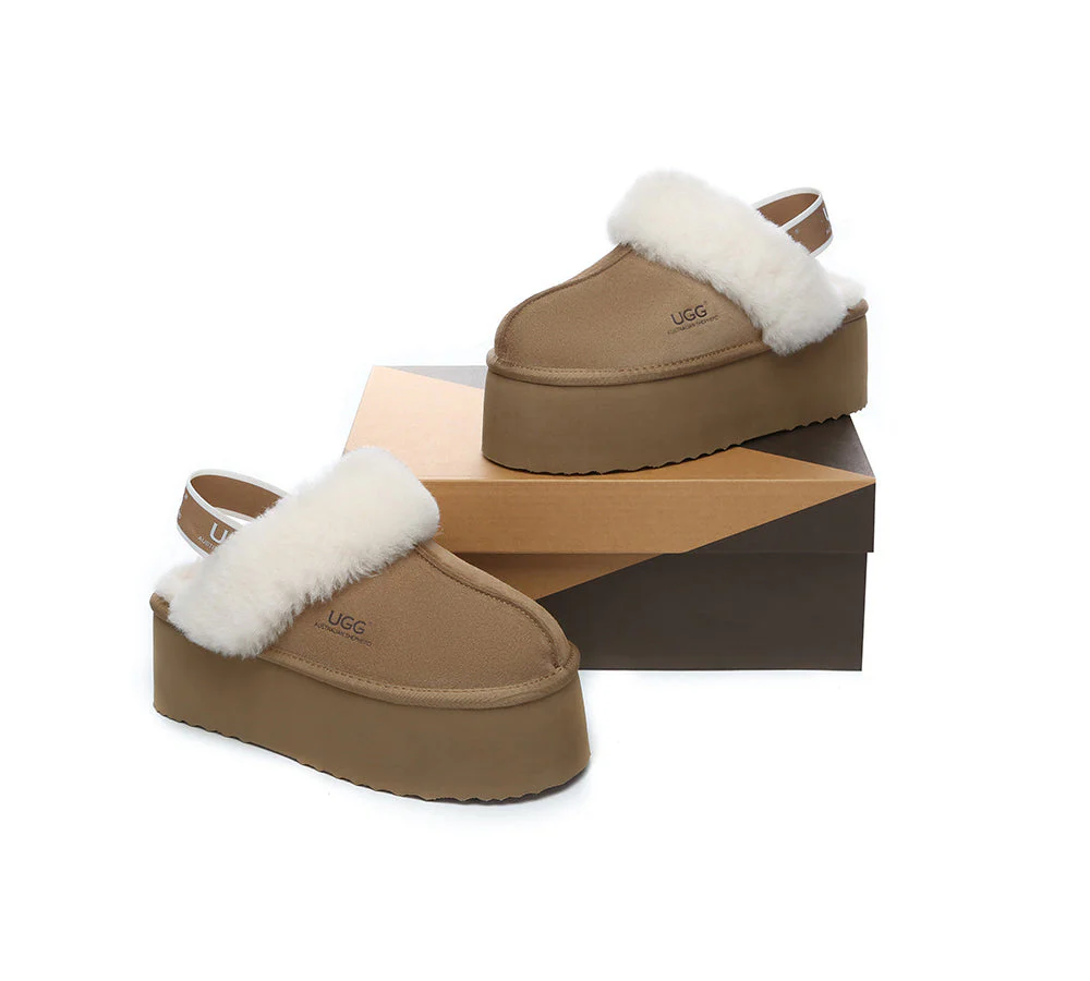 AUSTRALIAN SHEPHERD? UGG Slippers Women Slingback Platform Muffin Plus