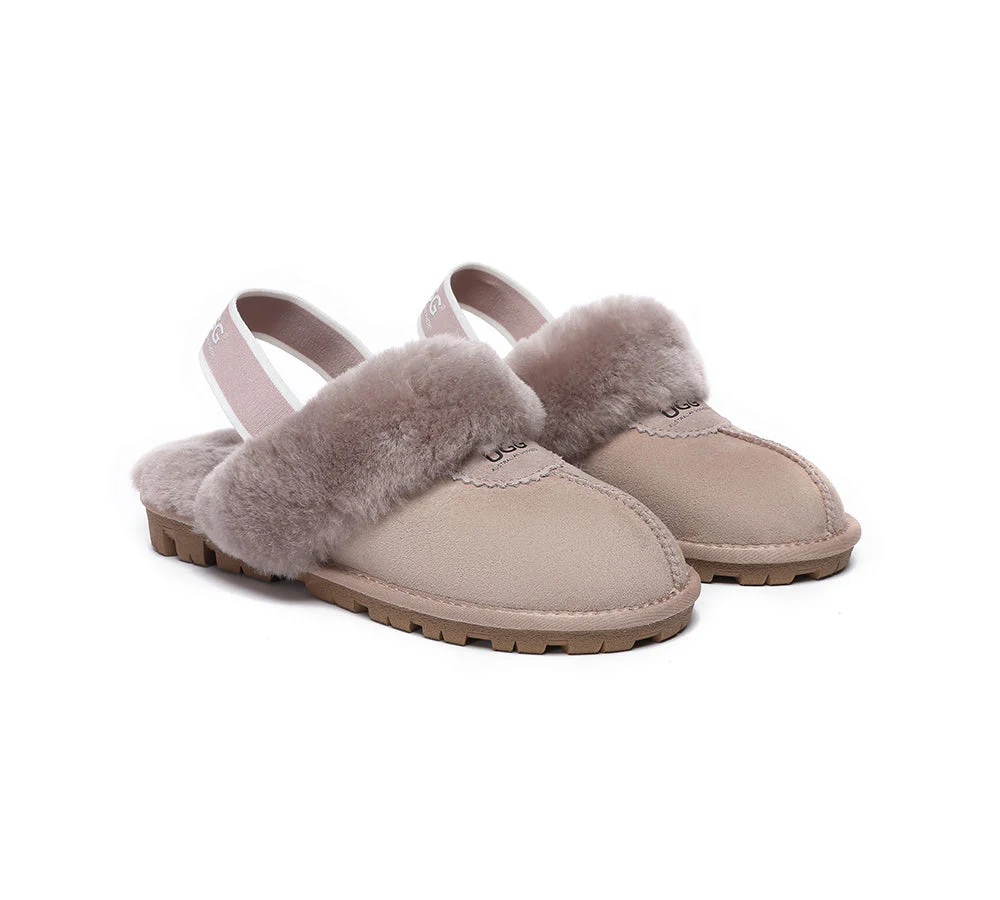 AUSTRALIAN SHEPHERD? UGG Slippers Sheepskin Wool Slingback Waffle Plus