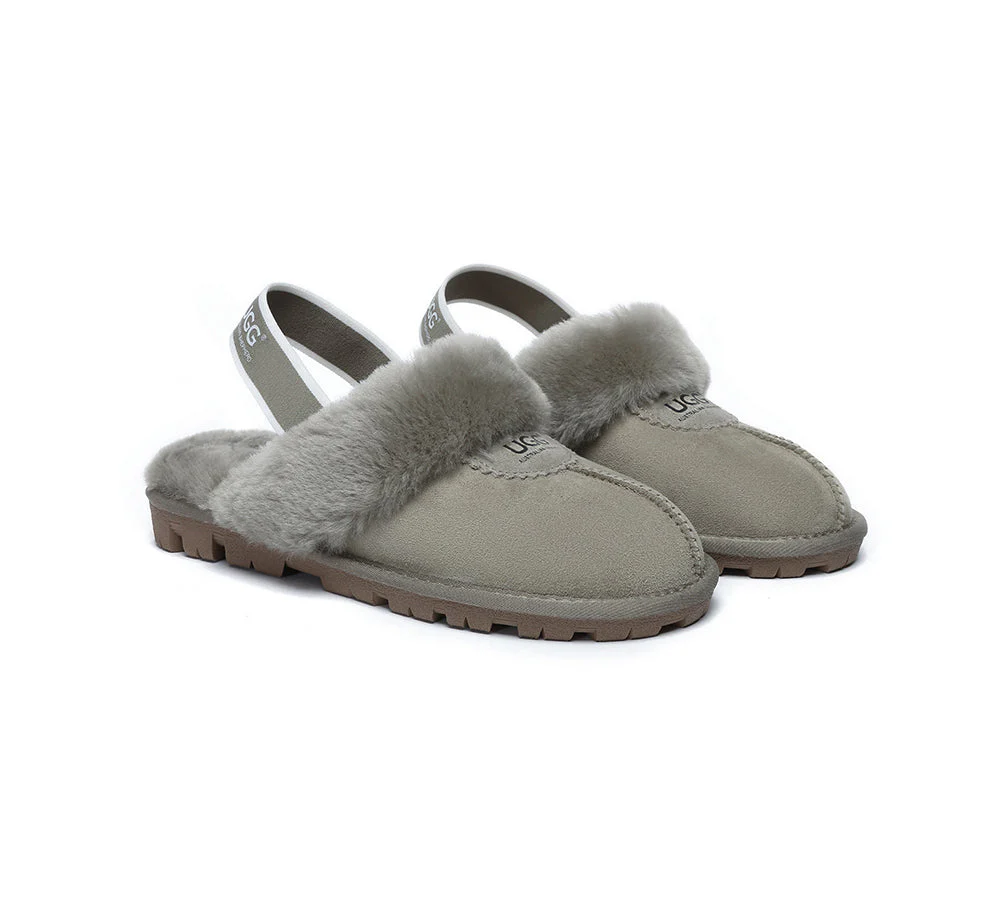 AUSTRALIAN SHEPHERD? UGG Slippers Sheepskin Wool Slingback Waffle Plus