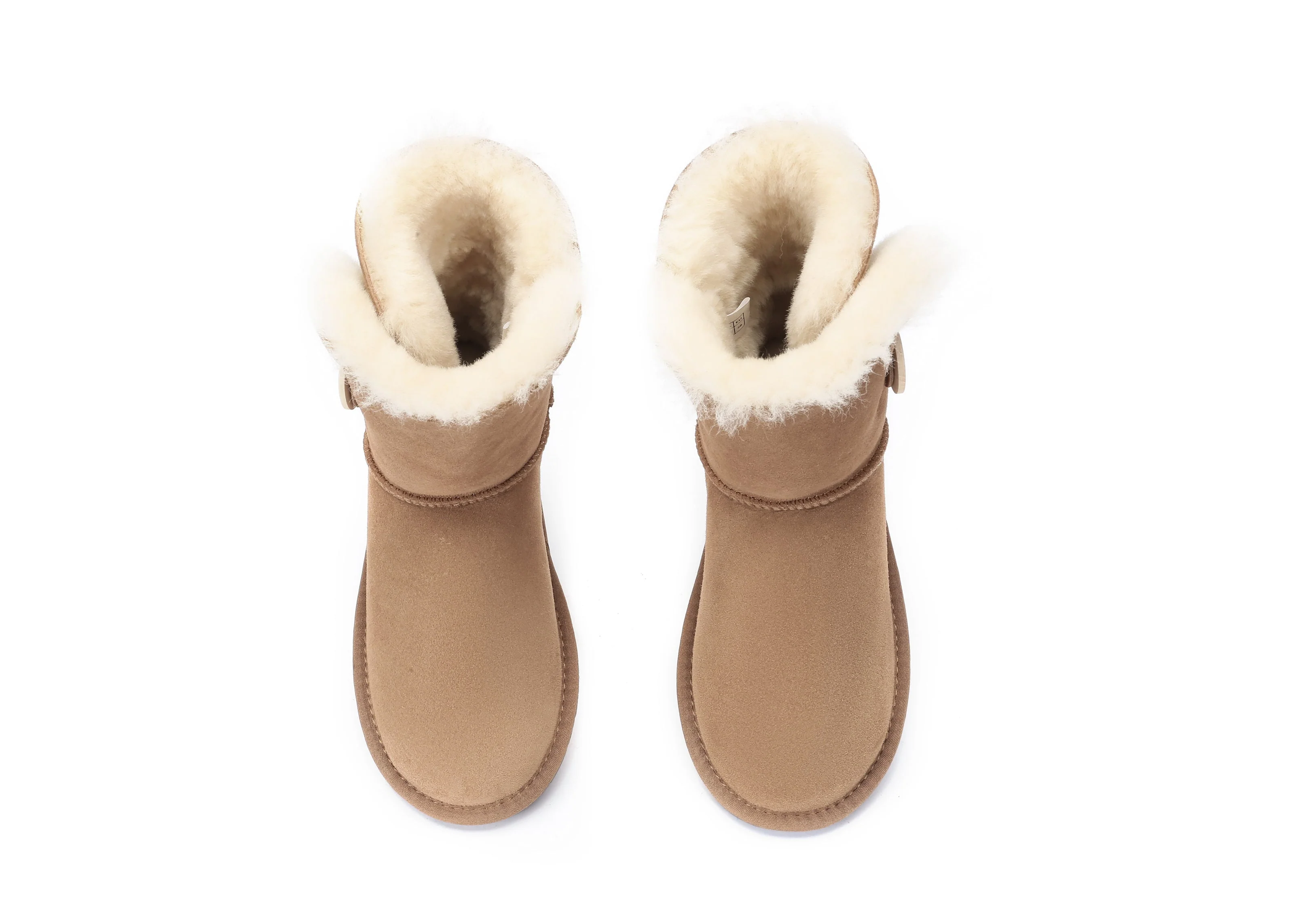 AUSTRALIAN SHEPHERD? UGG Boots Double Face Sheepskin Wool Short Button