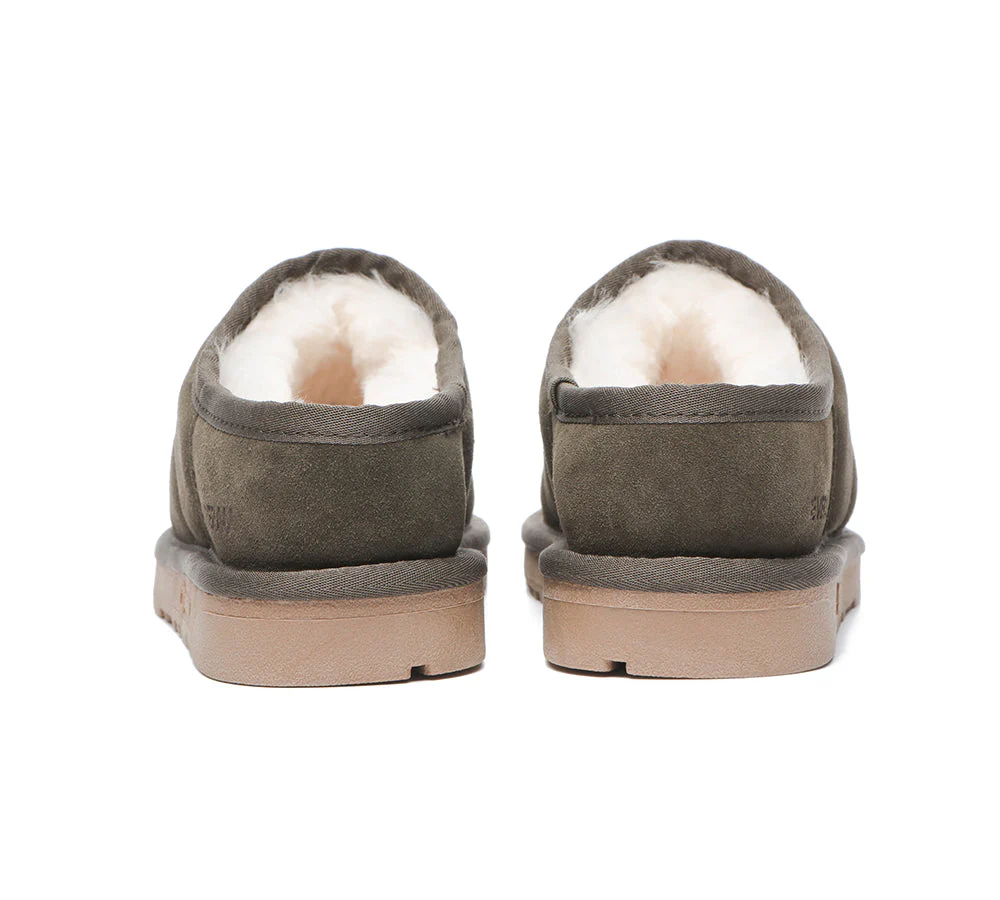 EVERAU? UGG Slippers Sheepskin Wool Ankle Ultra Puffer