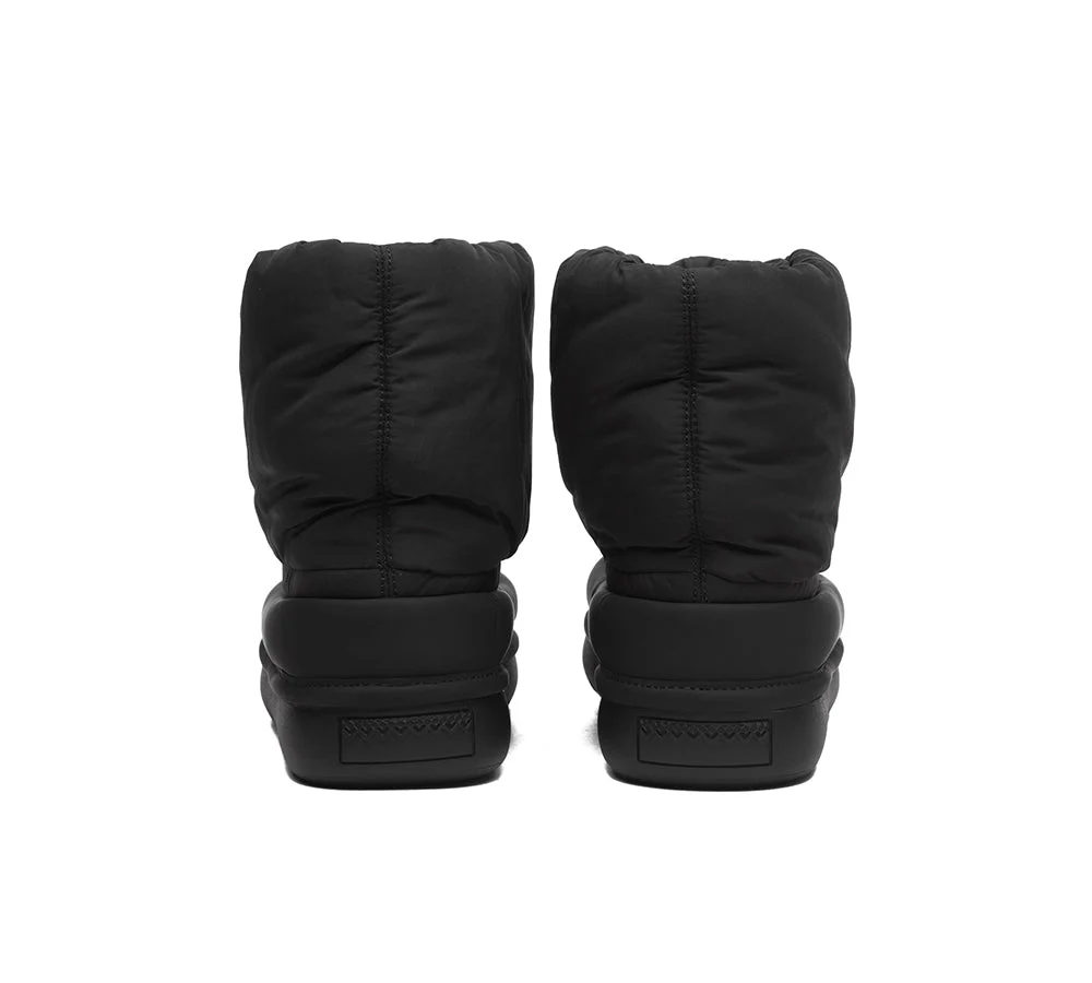 EVERAU? UGG  Boots Women Sheepskin Wool Waterproof Adjustable Drawstring Ankle Delabra