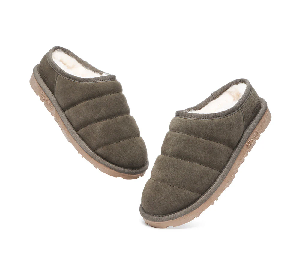 EVERAU? UGG Slippers Sheepskin Wool Ankle Ultra Puffer