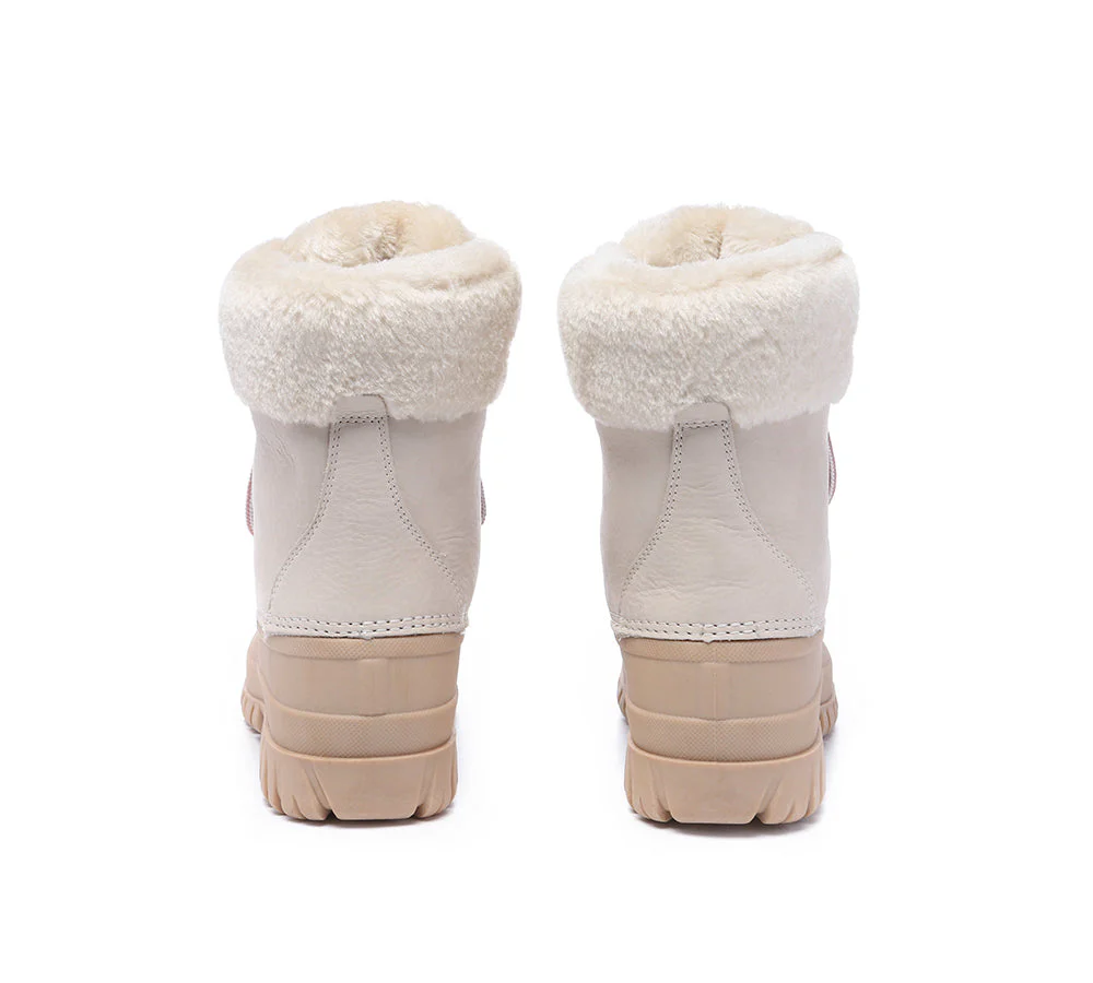 AUSTRALIAN SHEPHERD? Women Lace Up Chunky Snow Boots Natalia