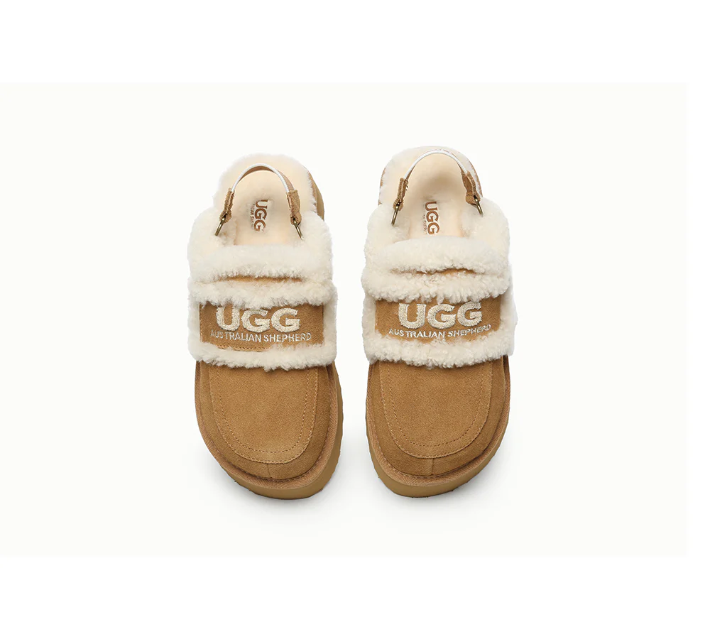 AUSTRALIAN SHEPHERD? UGG Slippers Women Removable Strap Slingback Platform Rilee