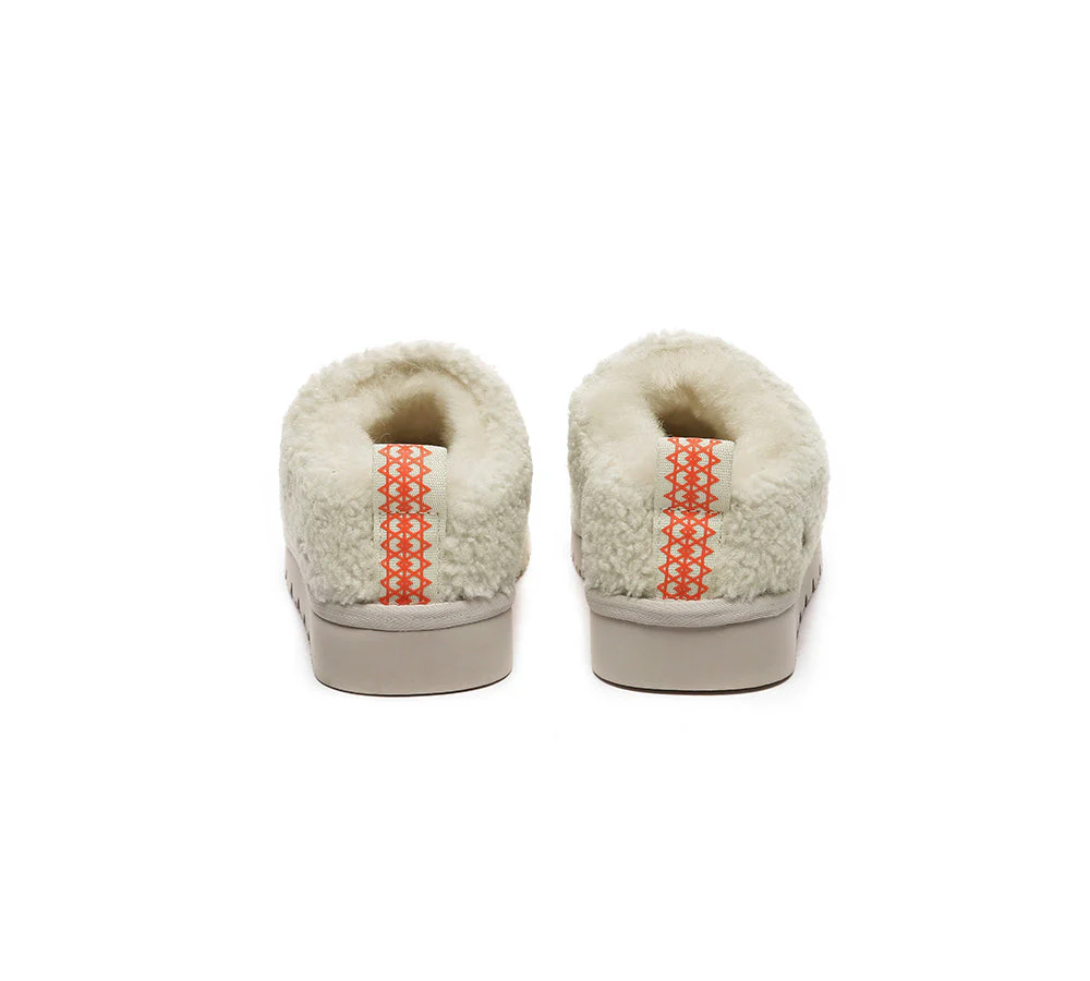 EVERAU? UGG Slippers Sheepskin Wool Plush Ankle Teddycozy