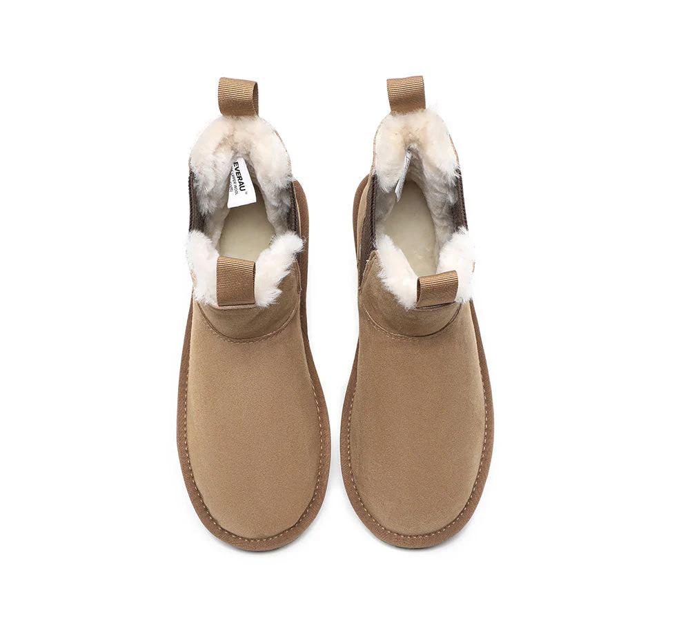 EVERAU? UGG Boots Women Sheepskin Wool Mini Guildford