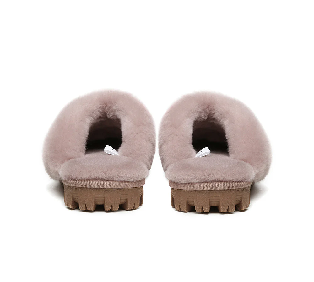 AUSTRALIAN SHEPHERD? UGG Slippers Double Face Sheepskin Wool Scuff Waffle