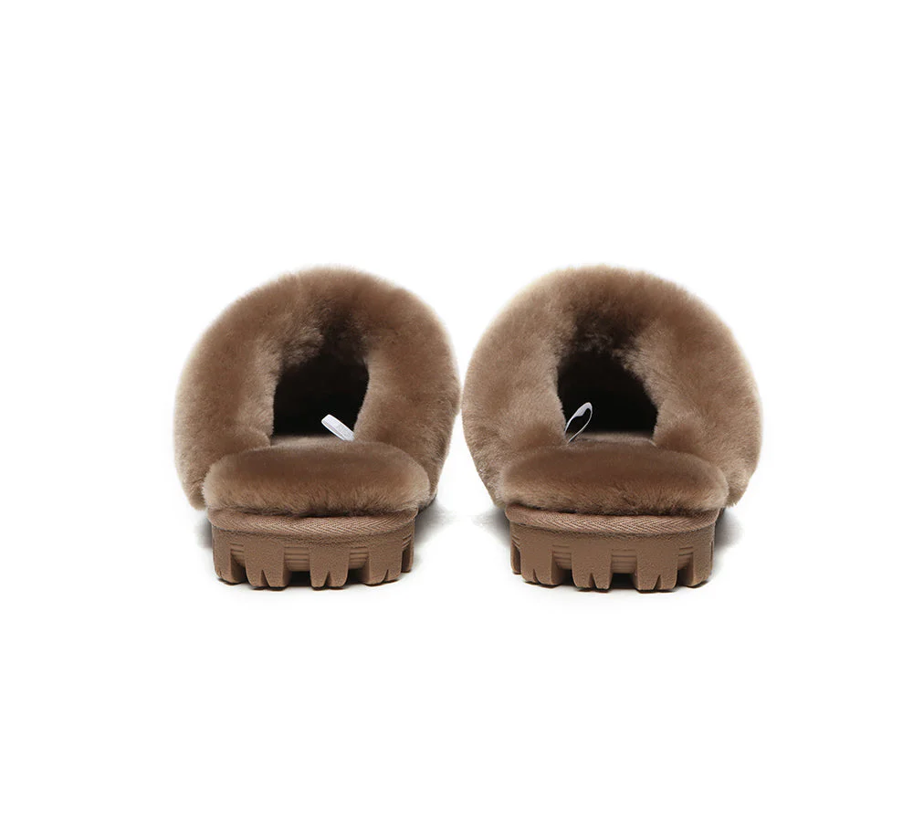 AUSTRALIAN SHEPHERD? UGG Slippers Double Face Sheepskin Wool Scuff Waffle