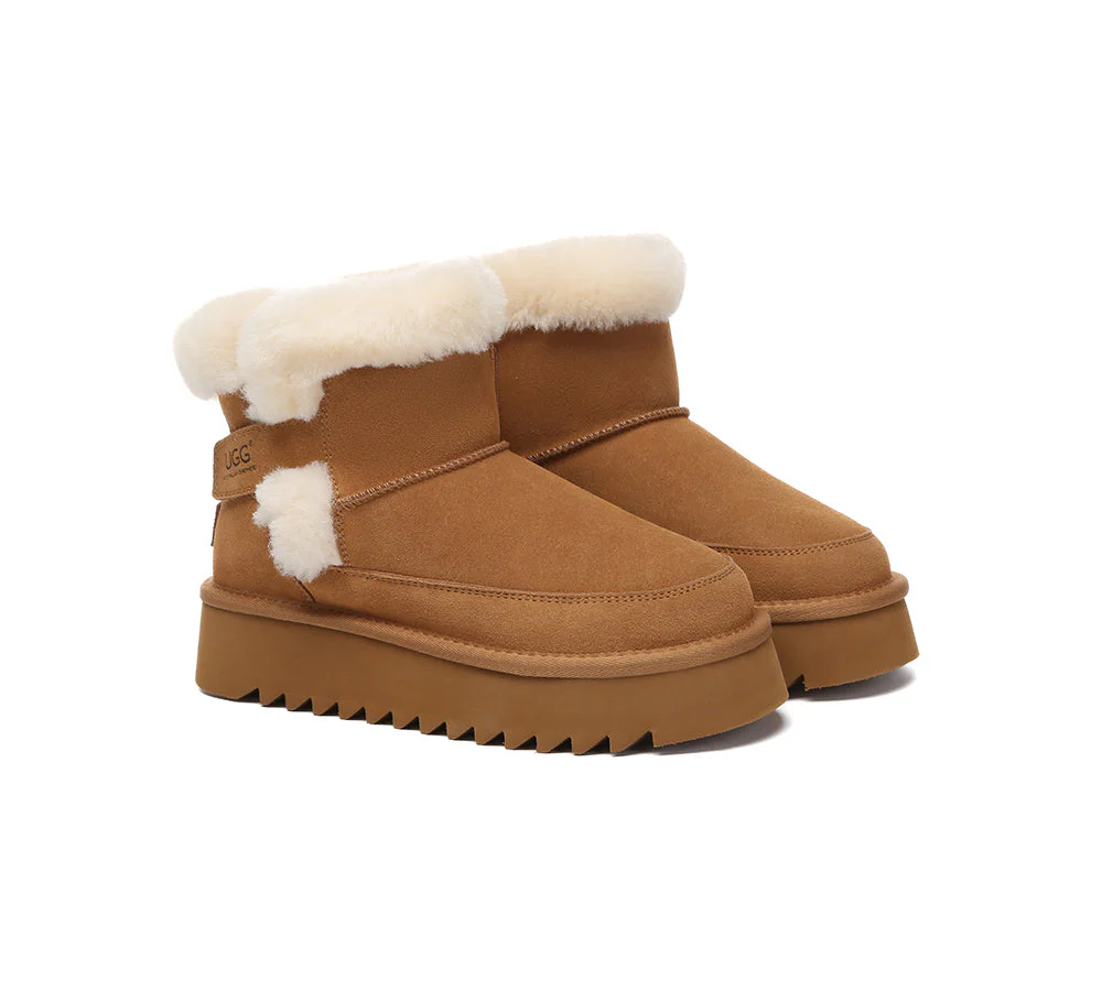 AUSTRALIAN SHEPHERD? UGG Boots Sheepskin Wool Shearling Platform Bynnie