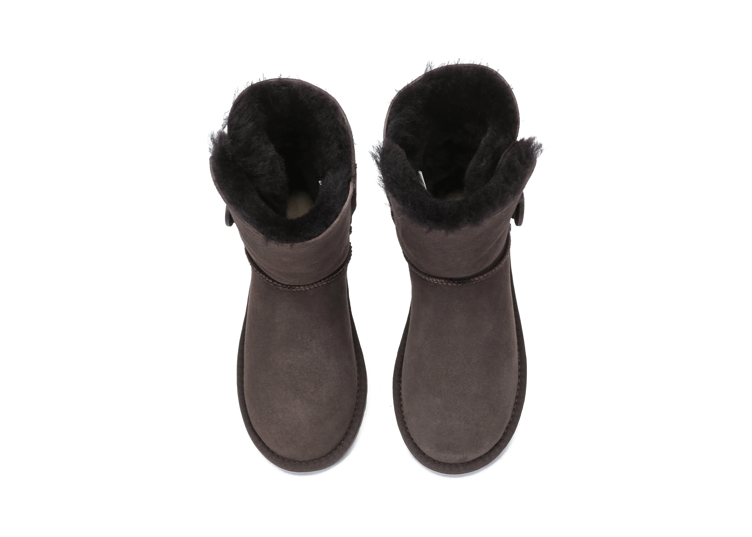 AUSTRALIAN SHEPHERD? UGG Boots Double Face Sheepskin Wool Short Button
