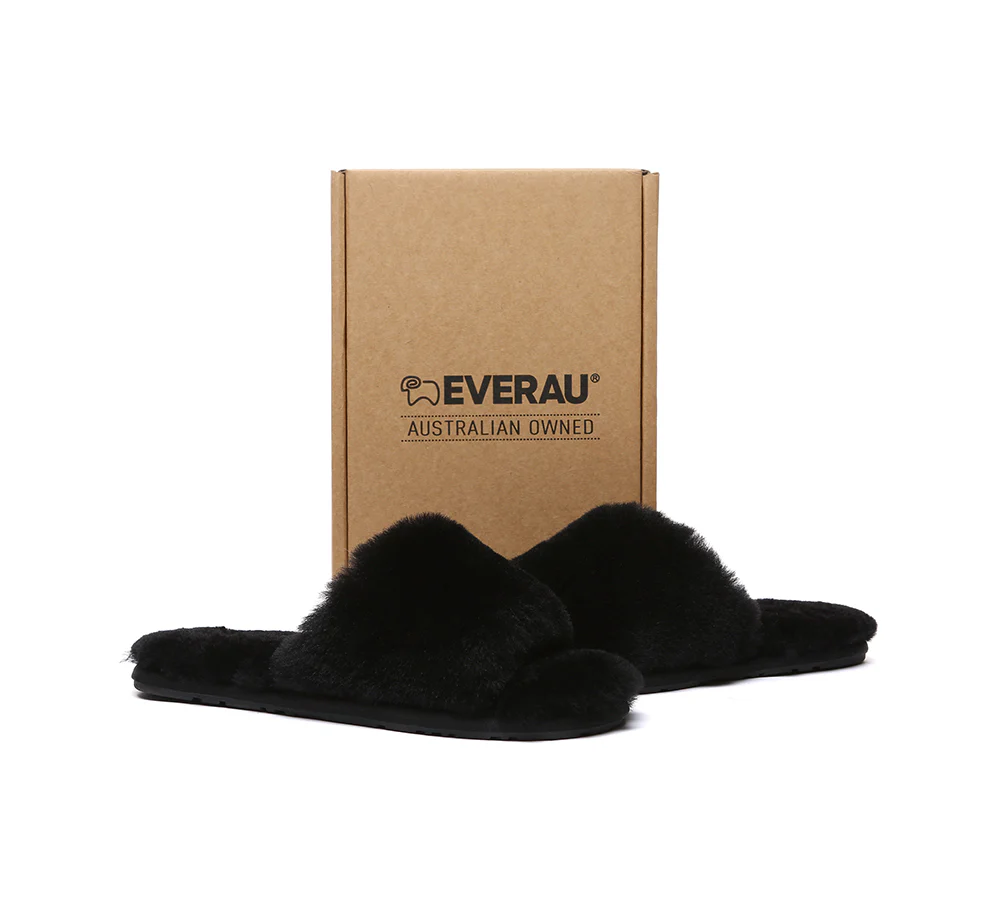 EVERAU? UGG Women Fluffy Slides Nala