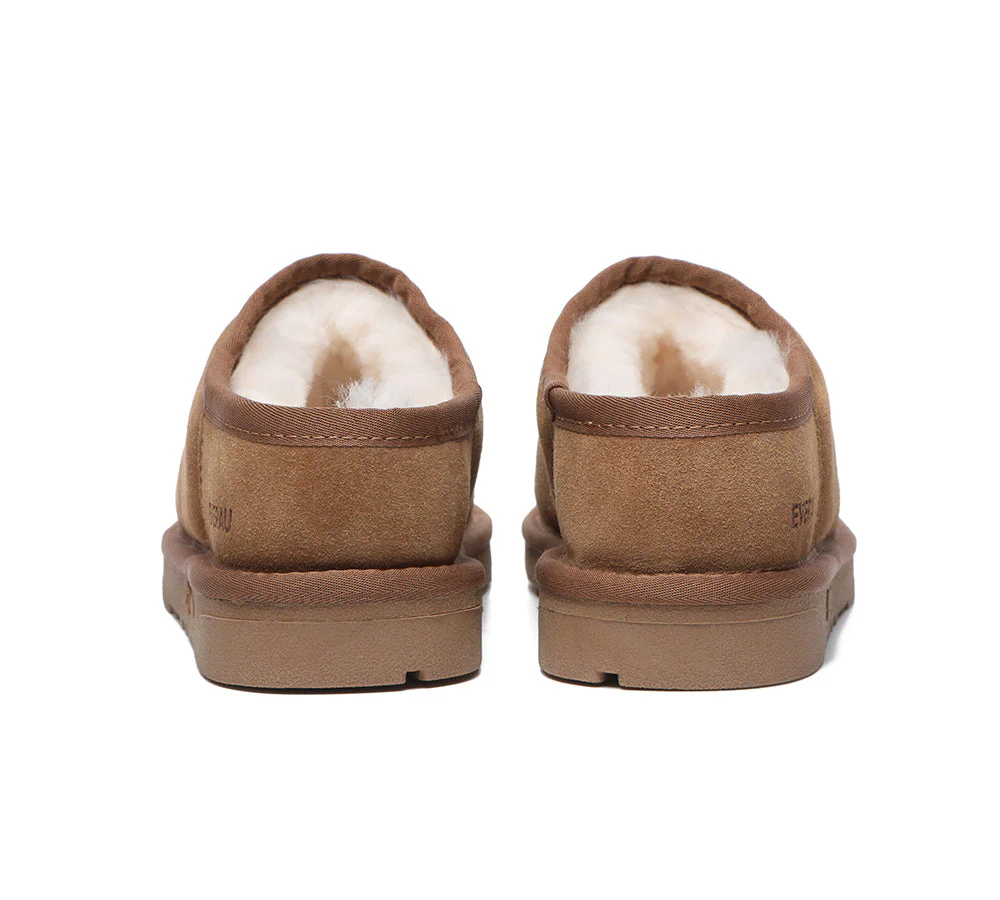 EVERAU? UGG Slippers Sheepskin Wool Ankle Ultra Puffer