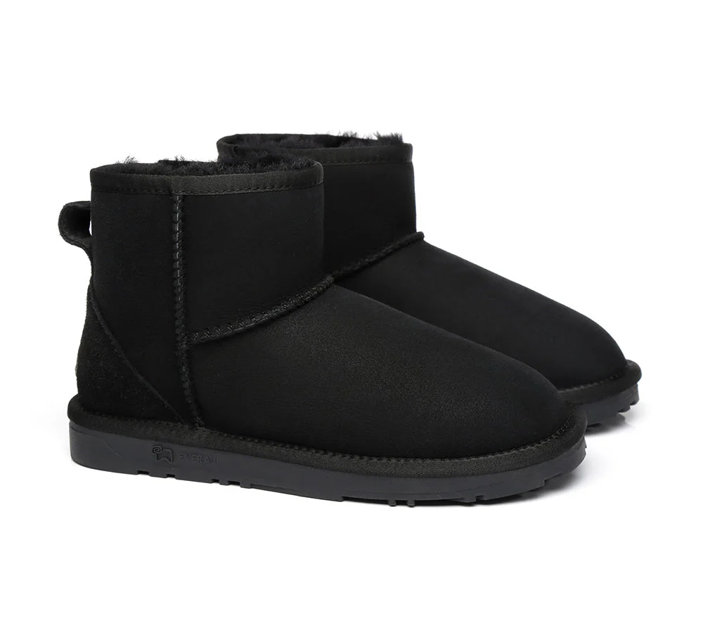 EVERAU? UGG Boots Sheepskin Wool Ankle Mini Classic