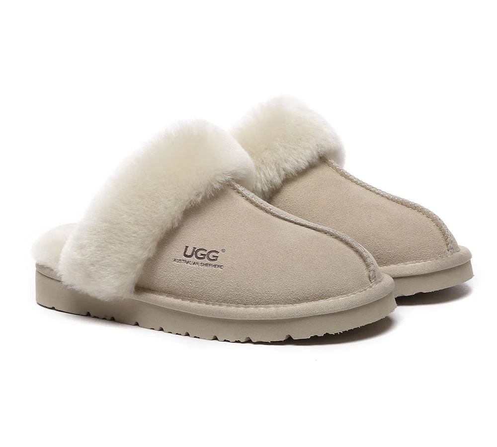 AUSTRALIAN SHEPHERD? UGG Slippers Premium Sheepskin Wool Muffin Special