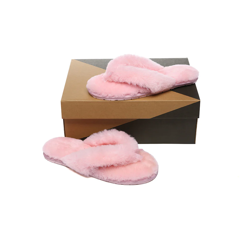 AUSTRALIAN SHEPHERD? UGG Thongs Women Fluffy Slides Farah