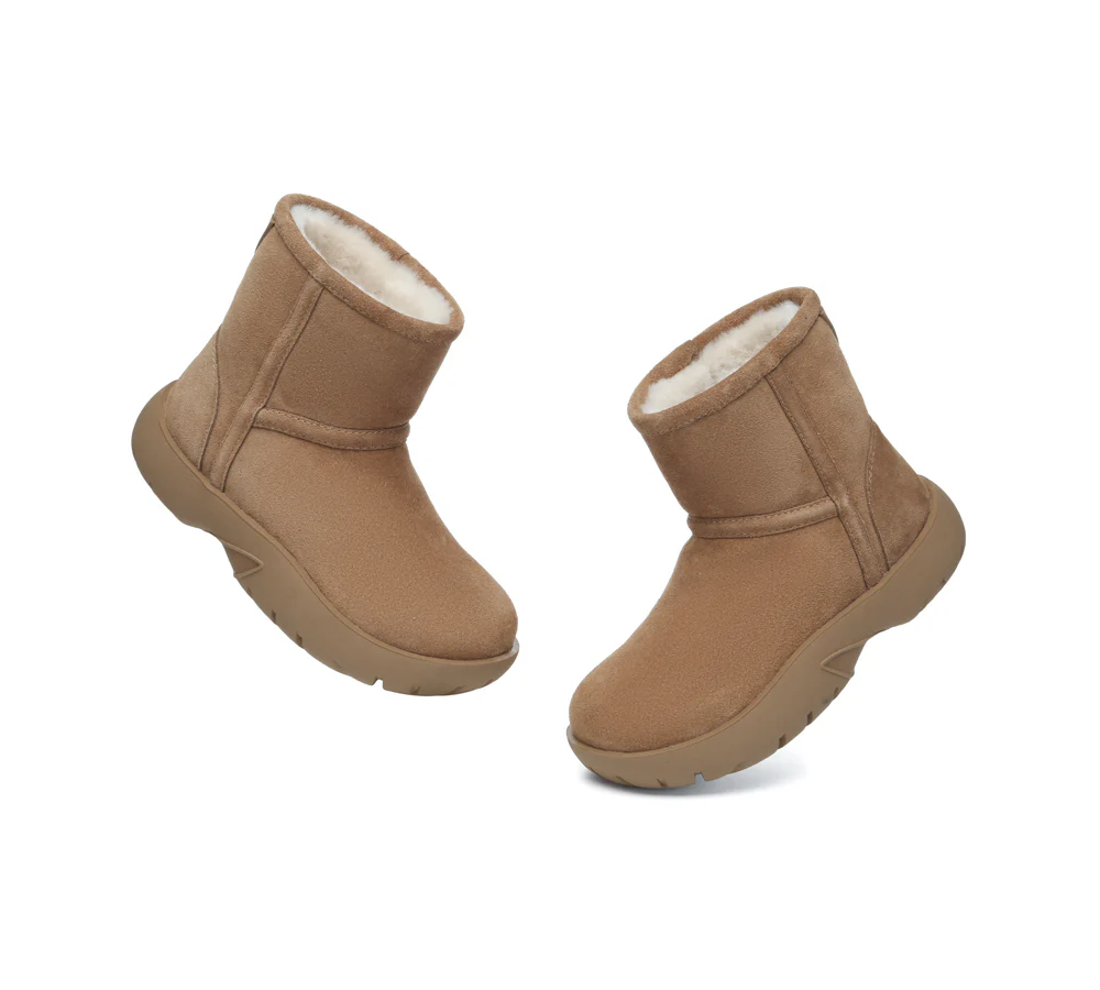 AUSTRALIAN SHEPHERD? UGG Boots Sheepskin Wool Mid Calf Chunky Short Classic Salma