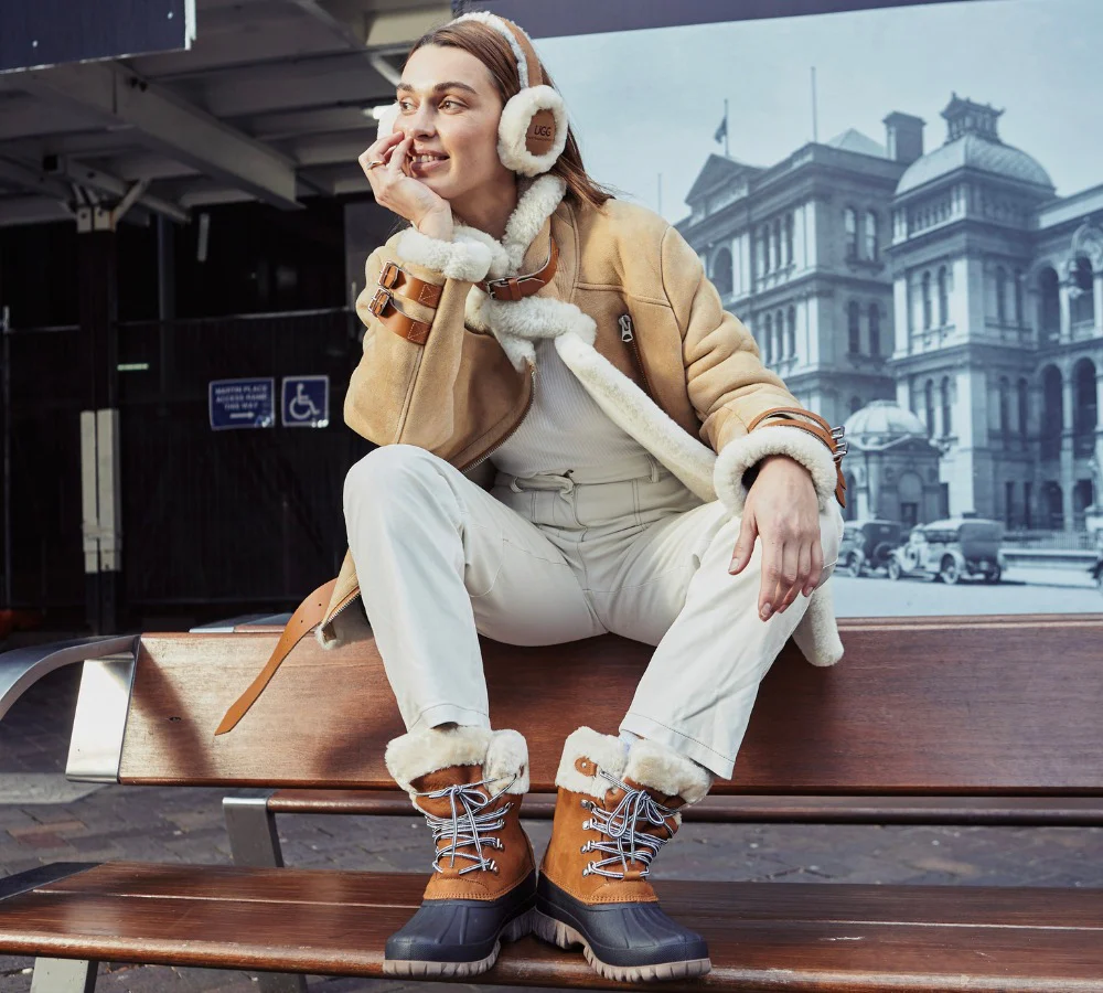 AUSTRALIAN SHEPHERD? Women Lace Up Chunky Snow Boots Natalia