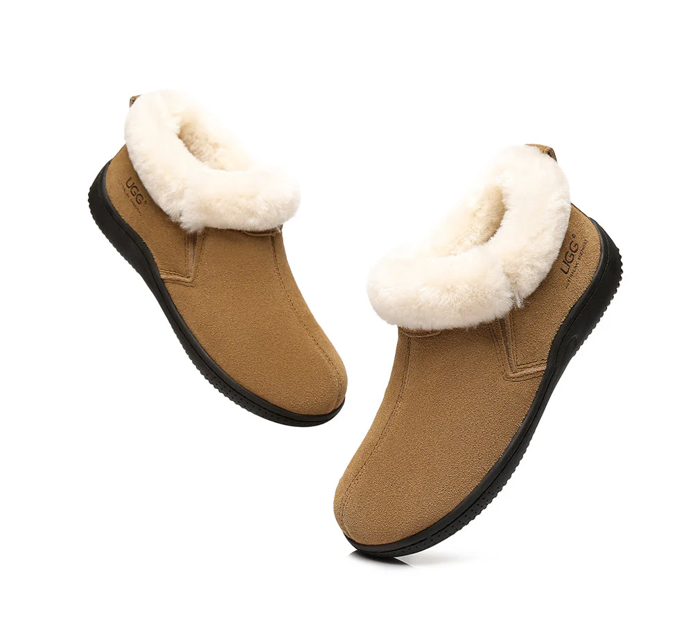 AUSTRALIAN SHEPHERD? UGG Slippers Sheepskin Wool Collar Ankle Daley
