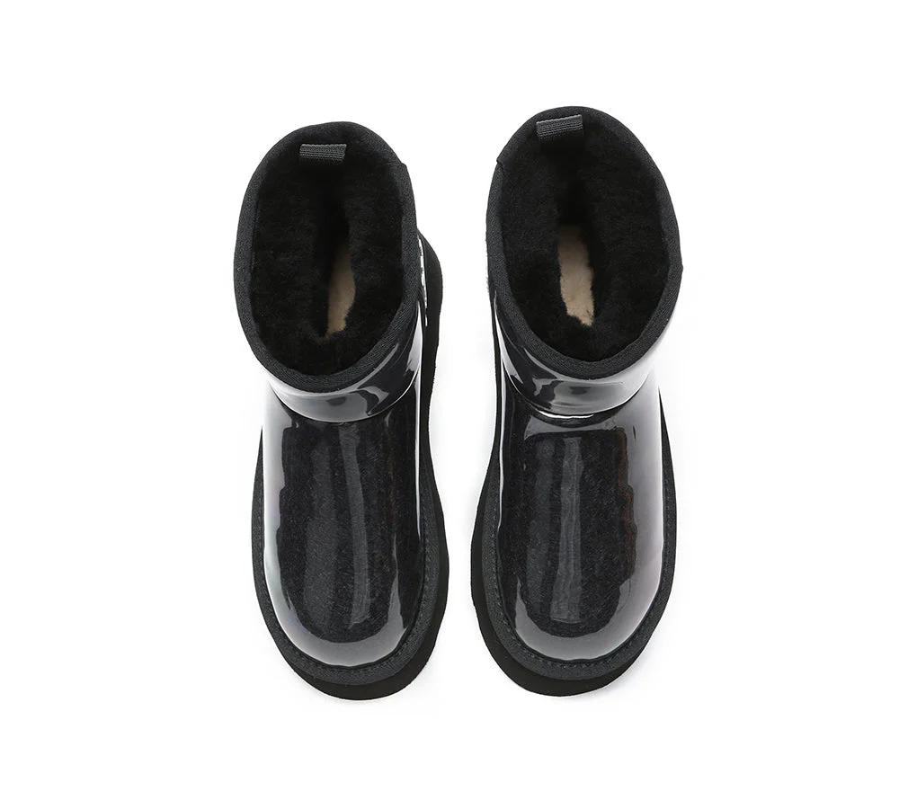 AUSTRALIAN SHEPHERD? UGG Boots Women Clear Waterproof Shearling Coated Classic Platform