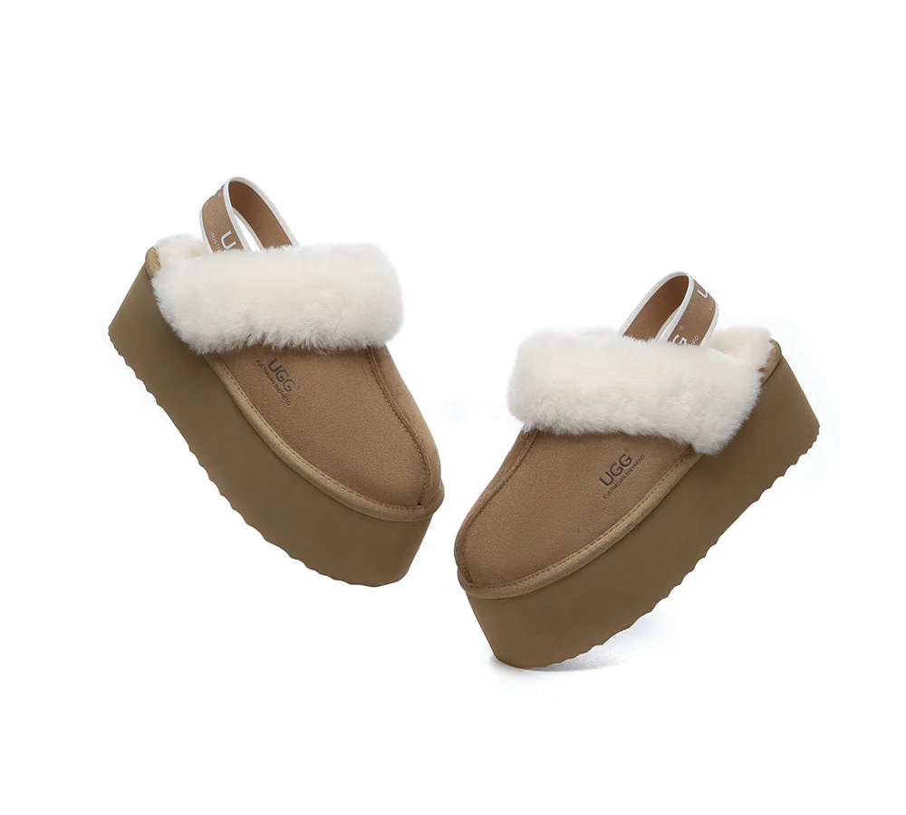 AUSTRALIAN SHEPHERD? UGG Slippers Women Slingback Platform Muffin Plus