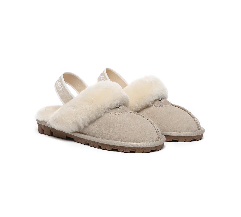 AUSTRALIAN SHEPHERD? UGG Slippers Sheepskin Wool Slingback Waffle Plus