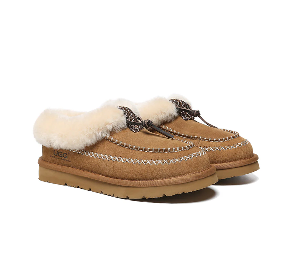 AUSTRALIAN SHEPHERD? UGG Slippers Sheepskin Wool Ankle Casual Draco Moccasins