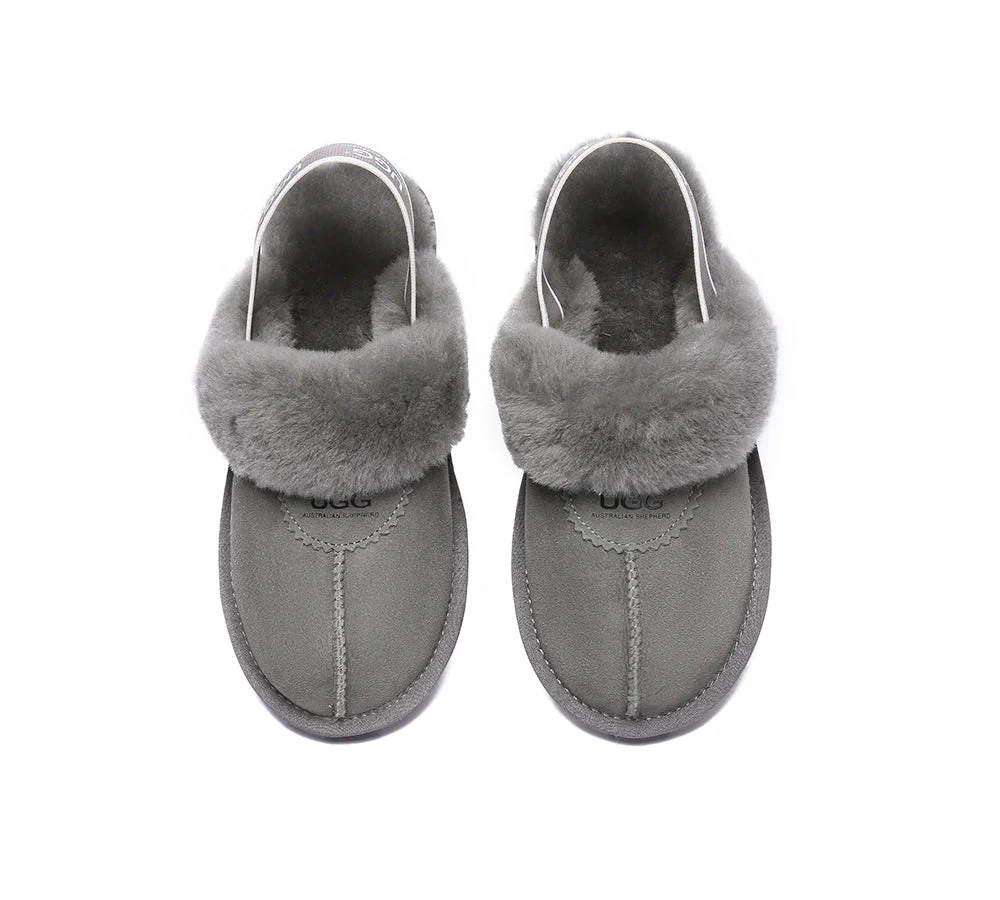 AUSTRALIAN SHEPHERD? UGG Slippers Sheepskin Wool Slingback Waffle Plus
