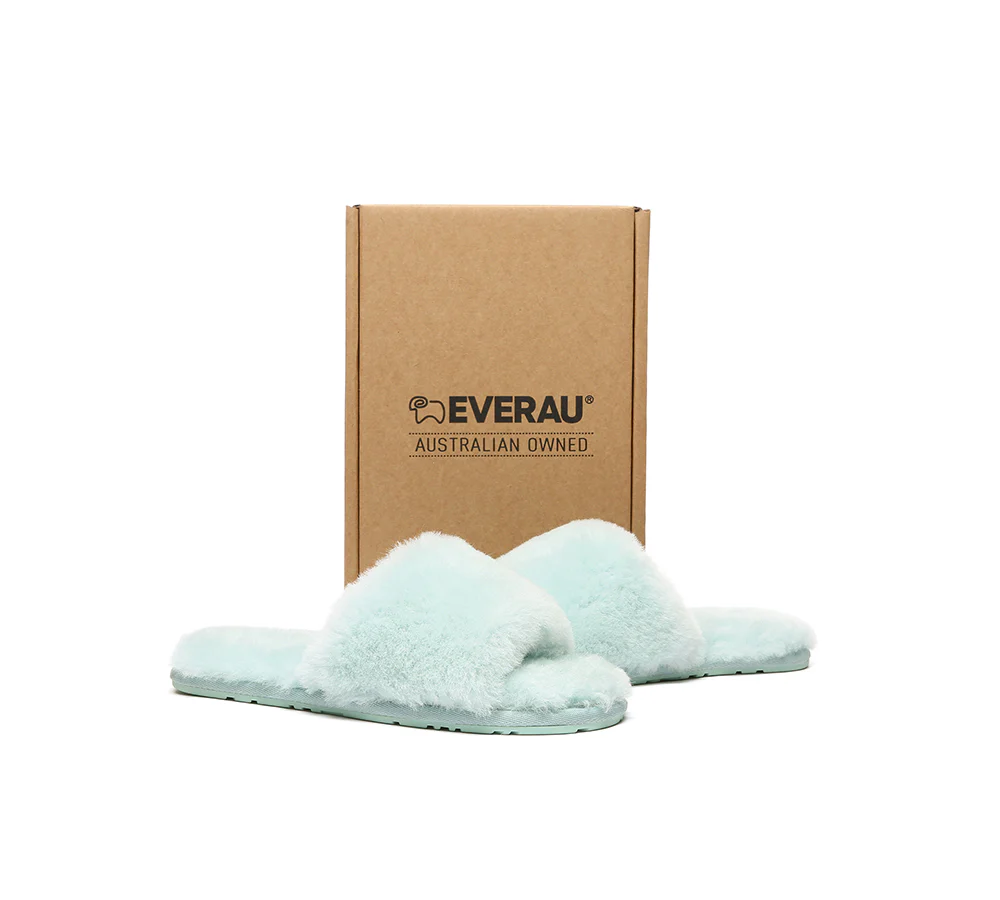 EVERAU? UGG Women Fluffy Slides Nala