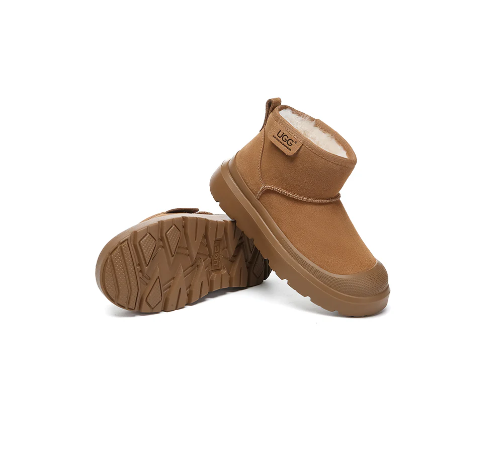 AUSTRALIAN SHEPHERD? UGG Boots Sheepskin Wool Ankle Chunky Platform Harrison