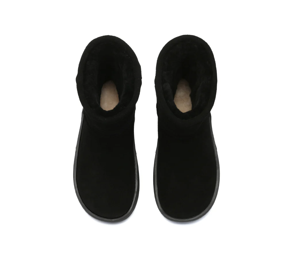 AUSTRALIAN SHEPHERD? UGG Boots Sheepskin Wool Mid Calf Chunky Short Classic Salma