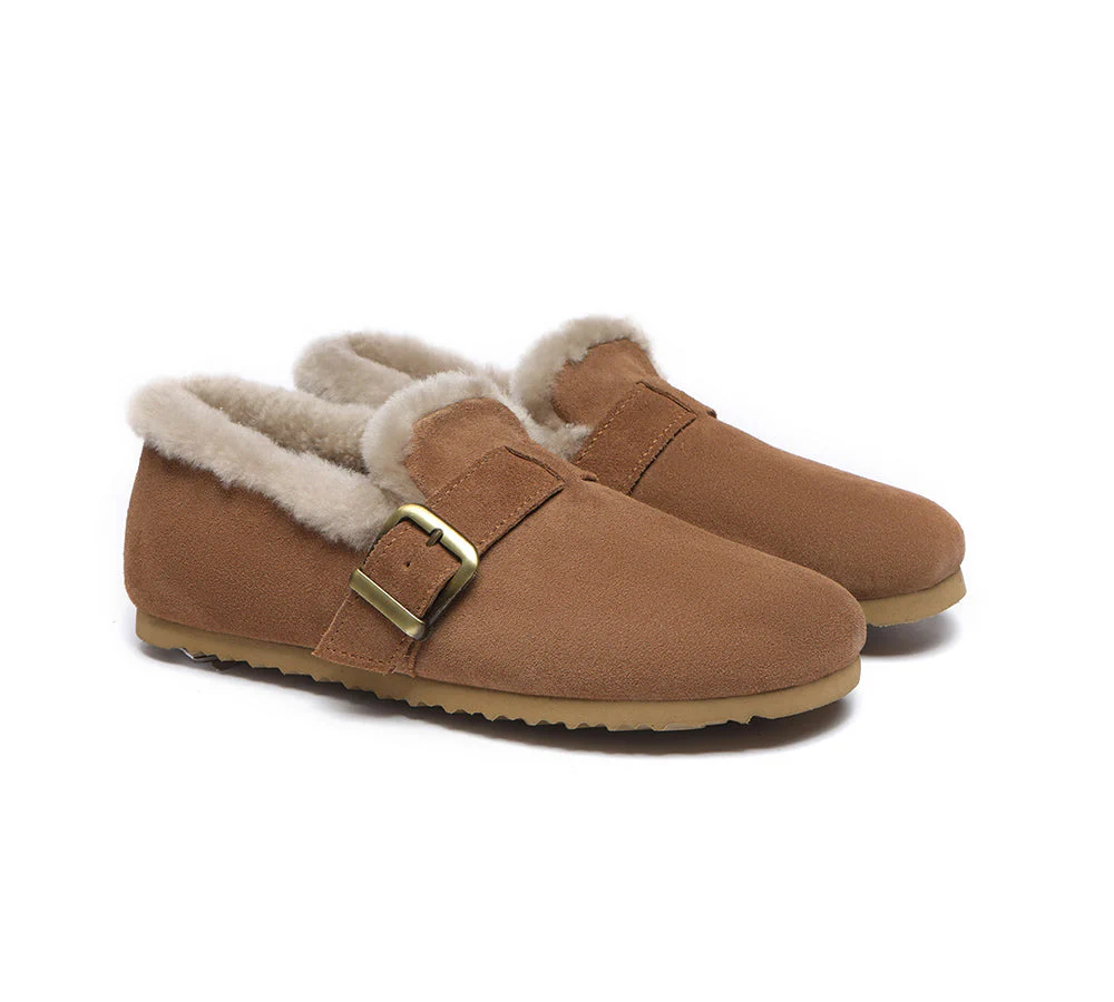 AUSTRALIAN SHEPHERD? UGG Slippers Women Shearling Lined Suede Mona