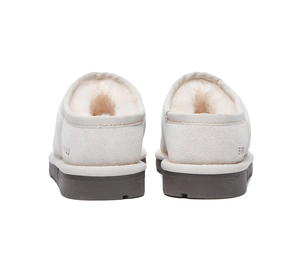EVERAU? UGG Slippers Sheepskin Wool Ankle Ultra Puffer