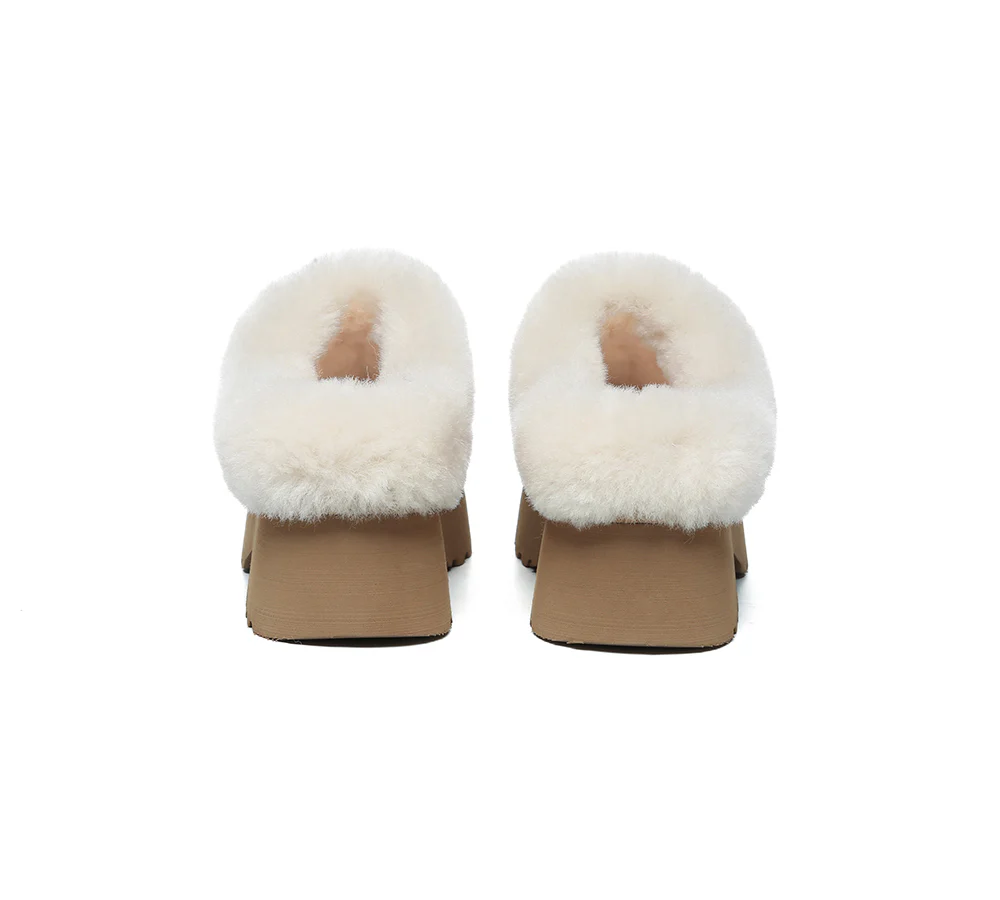 AUSTRALIAN SHEPHERD? UGG Slippers Sheepskin Wool Ankle Chunky Platform Murray