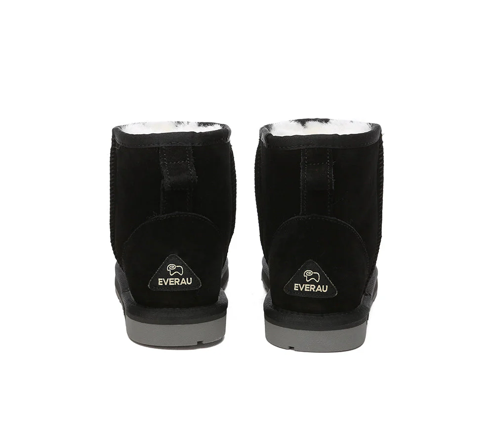 EVERAU? UGG Boots Sheepskin Wool Ankle Mini Classic Suede