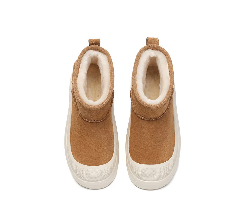 AUSTRALIAN SHEPHERD? UGG Boots Sheepskin Wool Ankle Chunky Platform Harrison