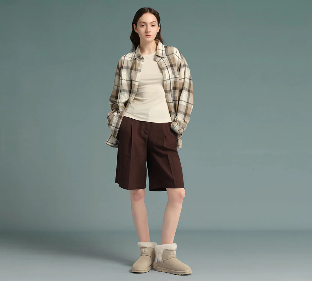 AUSTRALIAN SHEPHERD? UGG Boots Sheepskin Wool Shearling Lined Ankle Mini Oatha