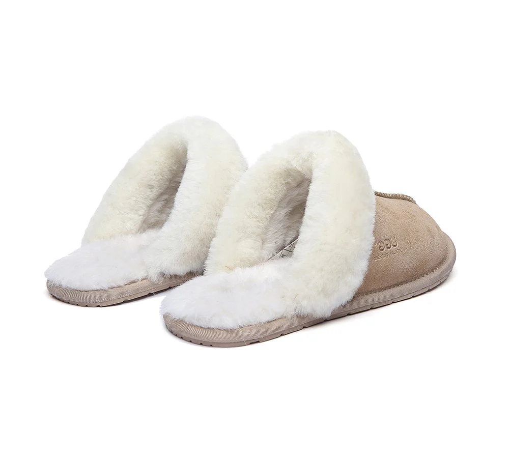 AUSTRALIAN SHEPHERD? UGG Slippers Premium Sheepskin Wool Scuff Rosa