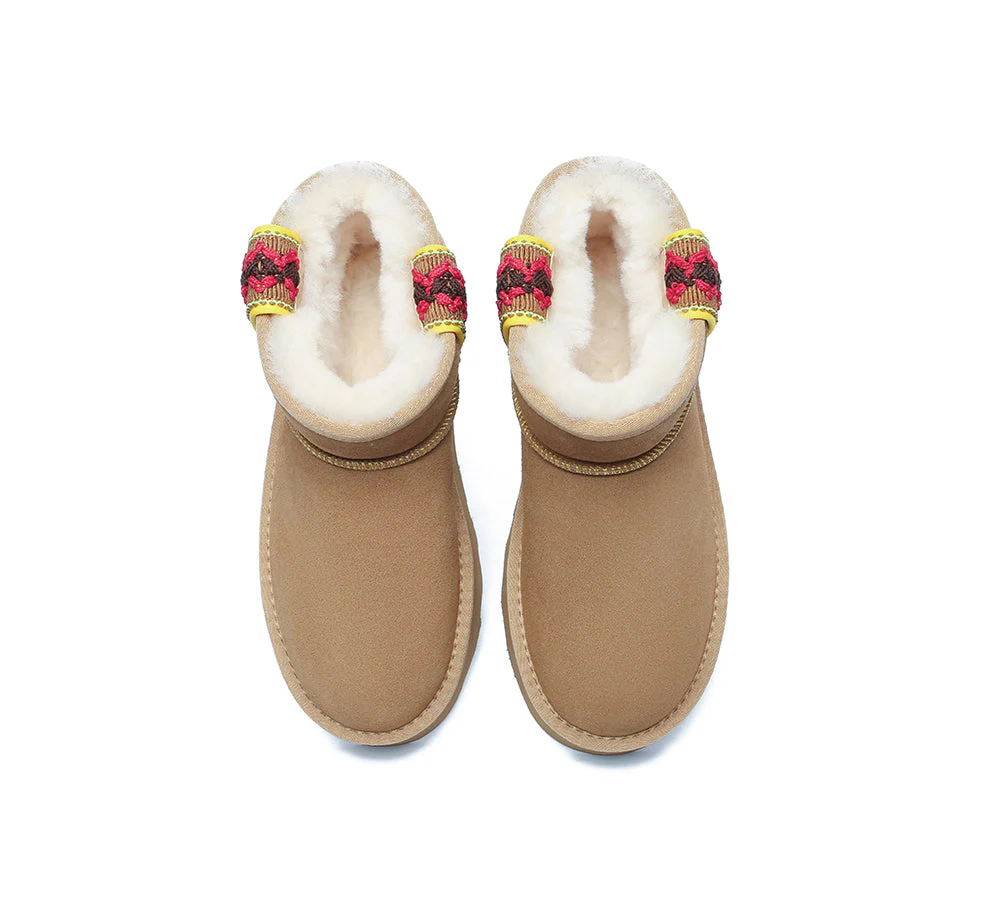 AUSTRALIAN SHEPHERD? UGG Boots Sheepskin Wool Ankle Platform Tazzy Vance