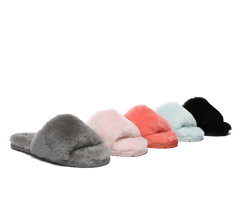 EVERAU? UGG Women Fluffy Slides Nala