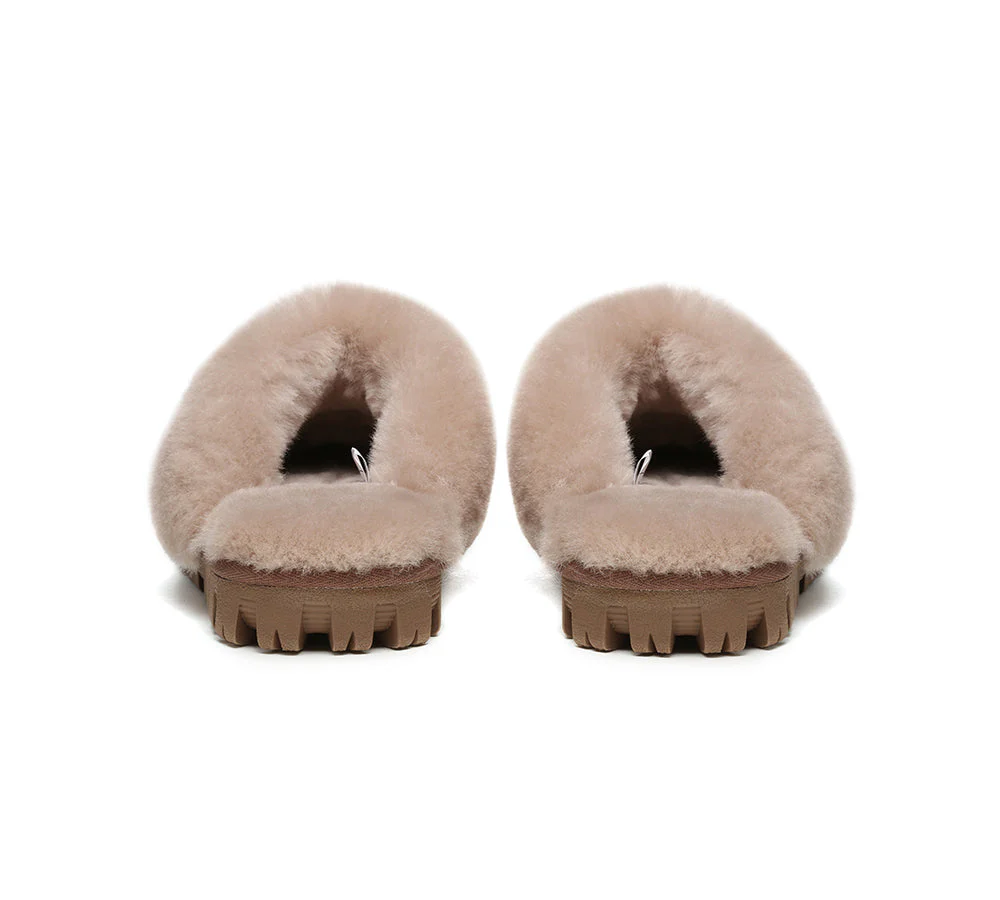 AUSTRALIAN SHEPHERD? UGG Slippers Double Face Sheepskin Wool Scuff Waffle