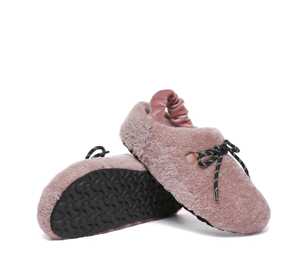 AUSTRALIAN SHEPHERD? UGG Slippers Women Curly Sheepskin Wool Slingback Barrett