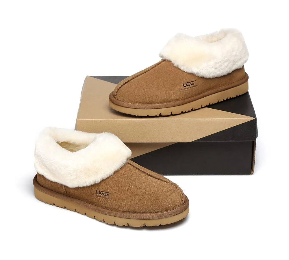 AUSTRALIAN SHEPHERD? UGG Slippers Sheepskin Wool Ankle Homey