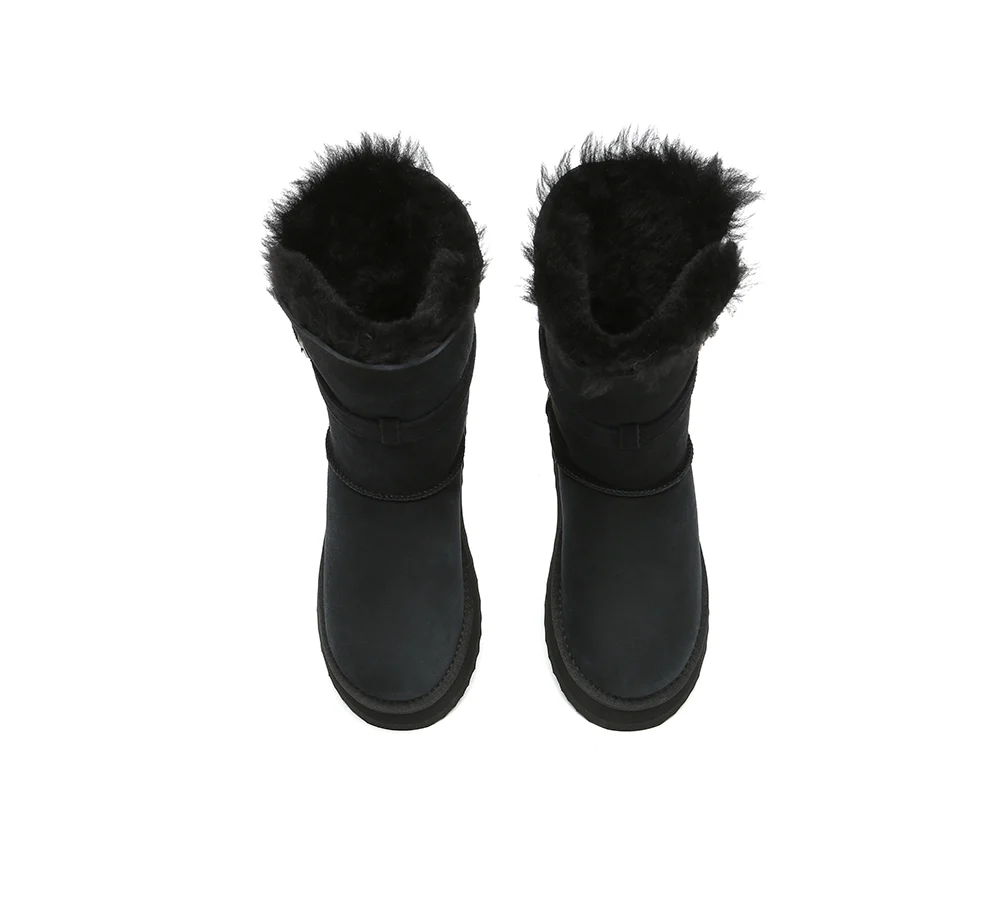 UGG EVERAU?  UGG Boots Women Sheepskin Wool Platform Short Valerie