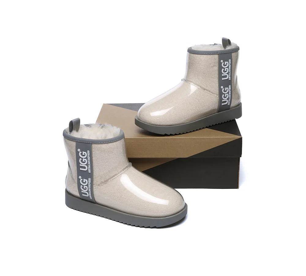 AUSTRALIAN SHEPHERD? UGG Boots Women Clear Waterproof Shearling Coated Classic