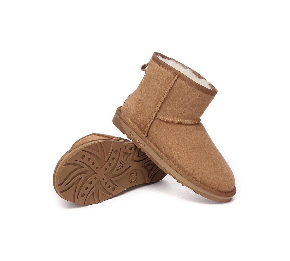 EVERAU? UGG Boots Sheepskin Wool Ankle Mini Classic Suede