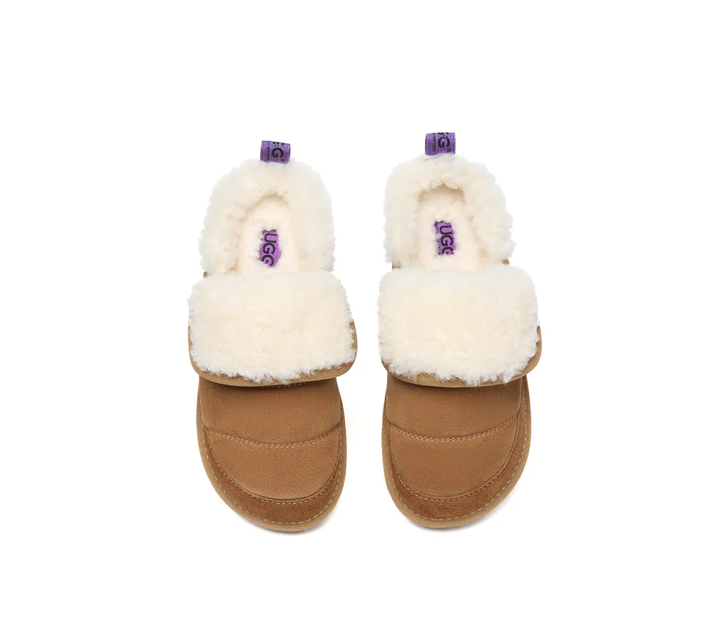 AUSTRALIAN SHEPHERD? UGG Slippers Sheepskin Wool Theia