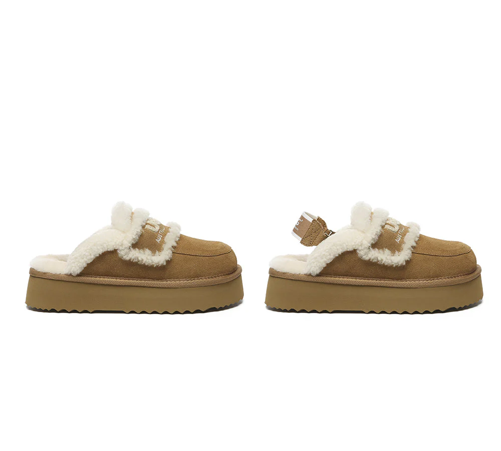 AUSTRALIAN SHEPHERD? UGG Slippers Women Removable Strap Slingback Platform Rilee