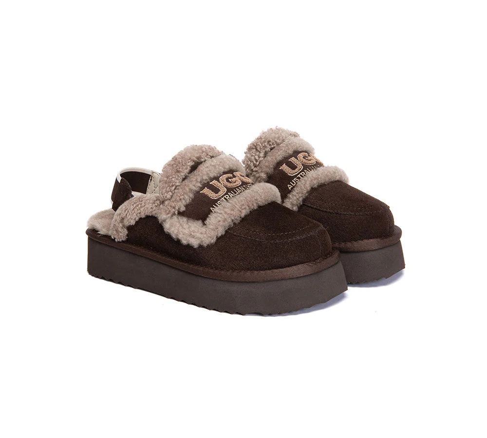 AUSTRALIAN SHEPHERD? UGG Slippers Women Removable Strap Slingback Platform Rilee